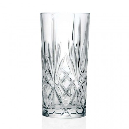 12 Tumbler Alto Highball Glasses for Cocktail in Eco Crystal - Cantabile Viadurini