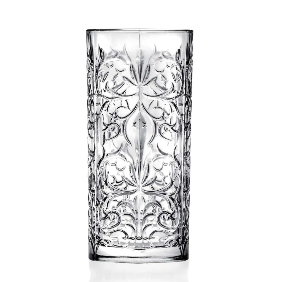 12 Tumbler Tall Highball Cocktail Glass or Luxury Decorated Water - Destiny Viadurini
