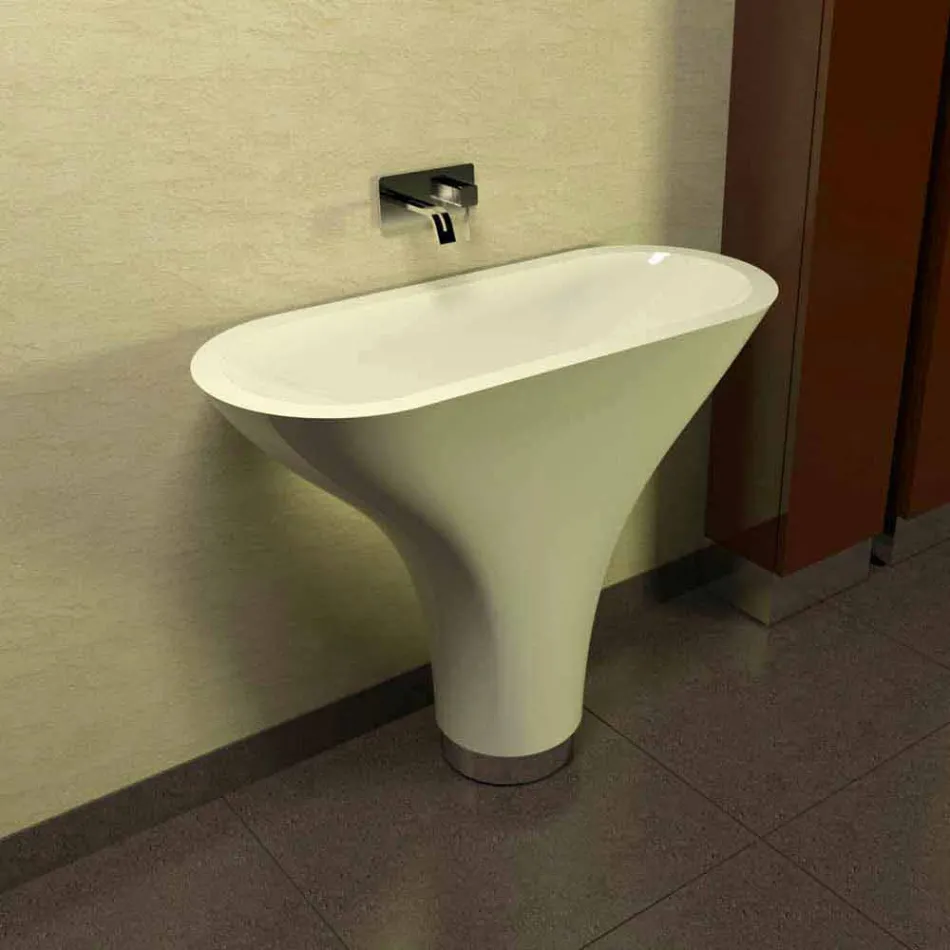 Washbasin Bathroom Design Flounder Made in Italy Viadurini