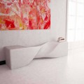 Modern design Solid Surface bench Bobby, handcrafted in Italy