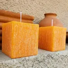 2 Square Candles of Different Sizes in Wax Made in Italy - Adelle Viadurini