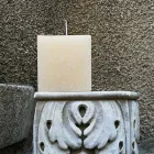 2 Square Candles of Different Sizes in Wax Made in Italy - Adelle Viadurini