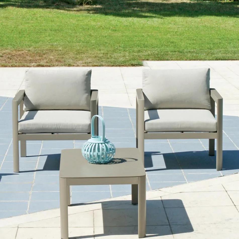 2 Outdoor Chairs in Aluminium and Polyester Cushions - Mickey Mouse Viadurini
