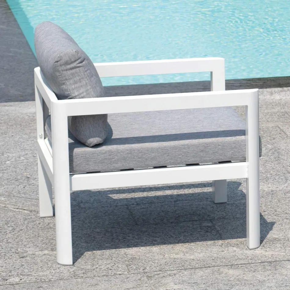 2 Outdoor Chairs in Aluminium and Polyester Cushions - Mickey Mouse Viadurini