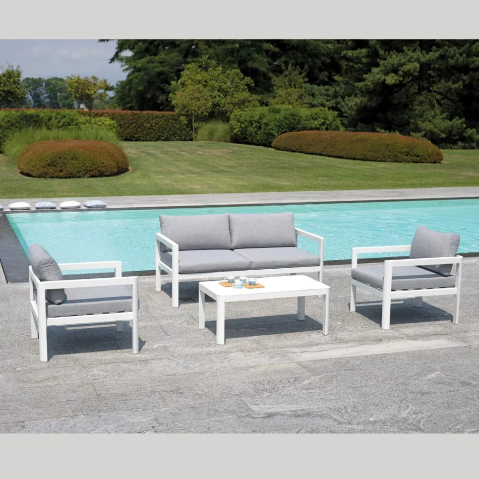 2 Outdoor Chairs in Aluminium and Polyester Cushions - Mickey Mouse Viadurini