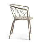 2 Outdoor Armchairs in Painted Metal Stackable Made in Italy - Adia Viadurini