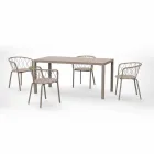 2 Outdoor Armchairs in Painted Metal Stackable Made in Italy - Adia Viadurini