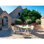 2 Outdoor Armchairs in Painted Metal Stackable Made in Italy - Adia Viadurini