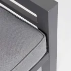 2 Garden Armchairs in Aluminium and Fabric Seat Cushions - Point Viadurini