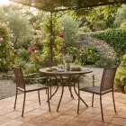 2 Classically Designed Metal Garden Armchairs Made in Italy - Solis Viadurini