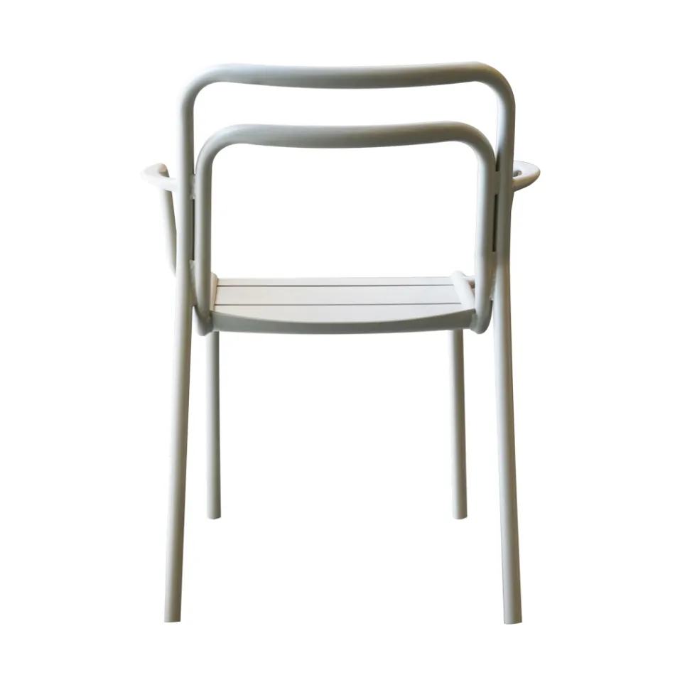 2 Indoor and Outdoor Armchairs in 100% Recycled Aluminium in Different Colours - Drink Viadurini