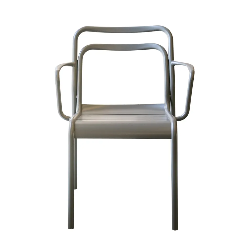 2 Indoor and Outdoor Armchairs in 100% Recycled Aluminium in Different Colours - Drink Viadurini