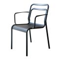 2 Indoor and Outdoor Armchairs in 100% Recycled Aluminium in Different Colours - Drink