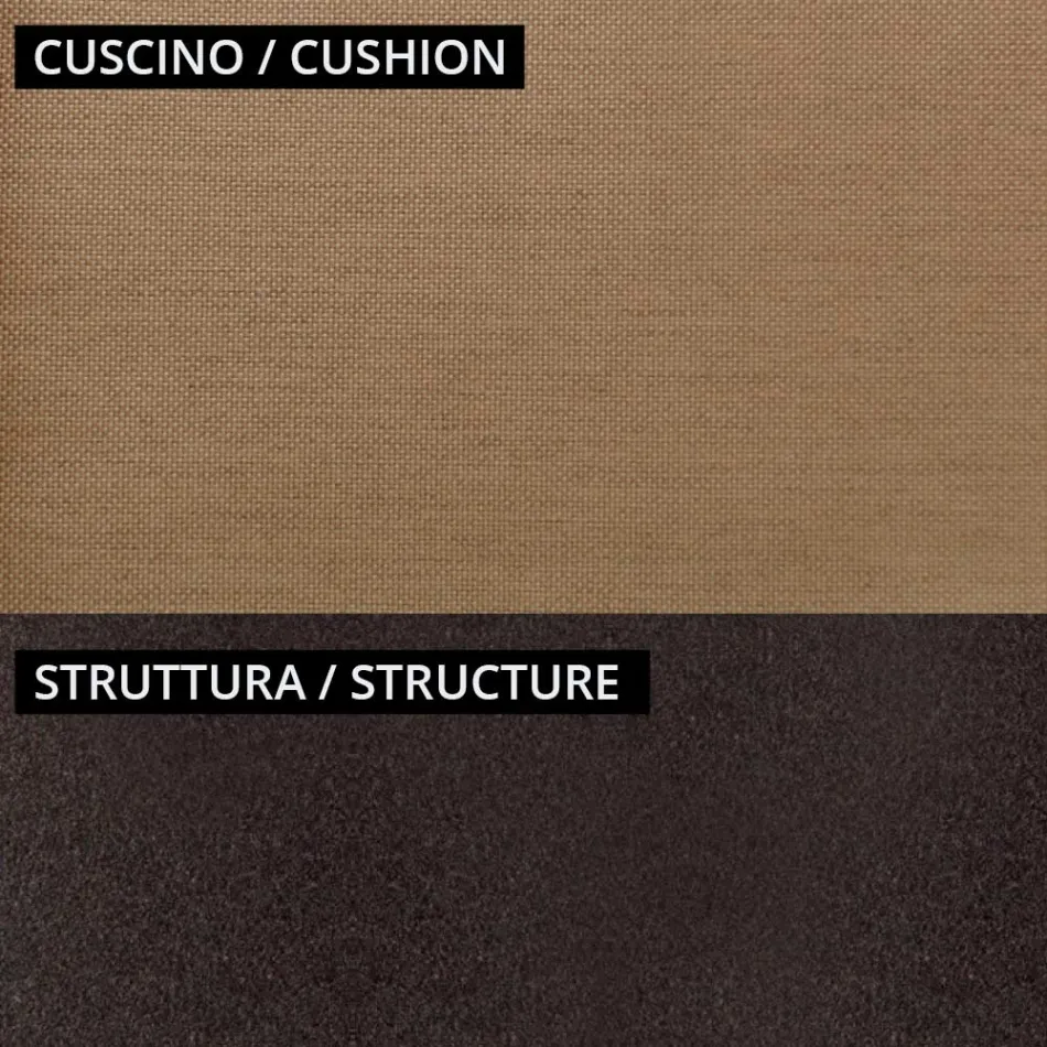 2 Stackable Garden Armchairs in Metal and Cushion Made in Italy - Fontana Viadurini