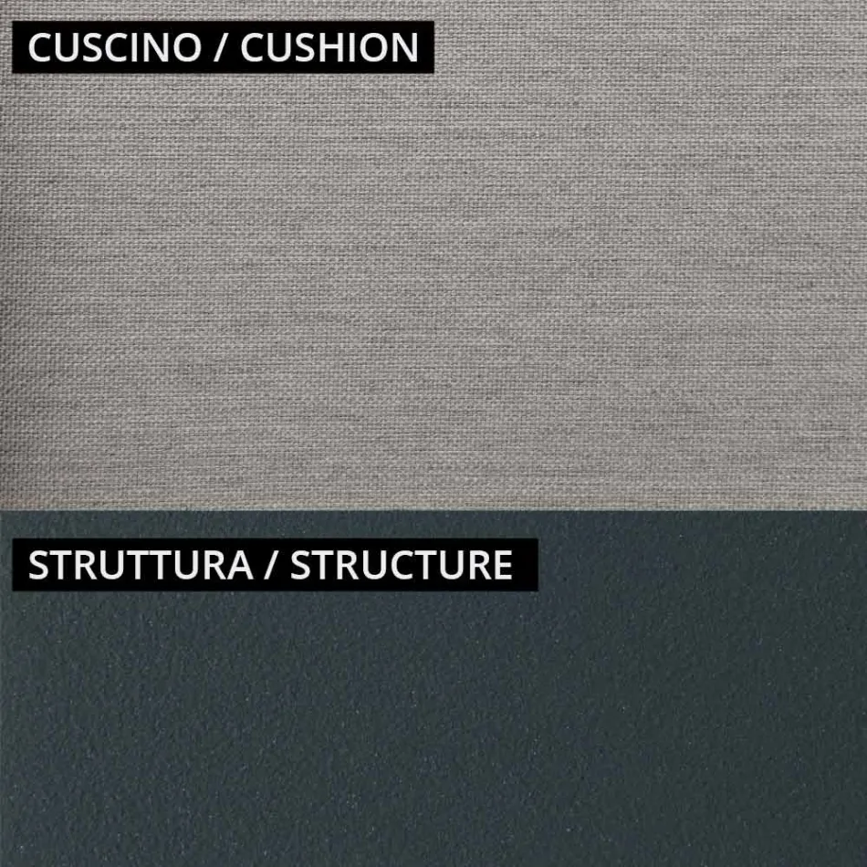 2 Stackable Garden Armchairs in Metal and Cushion Made in Italy - Fontana Viadurini