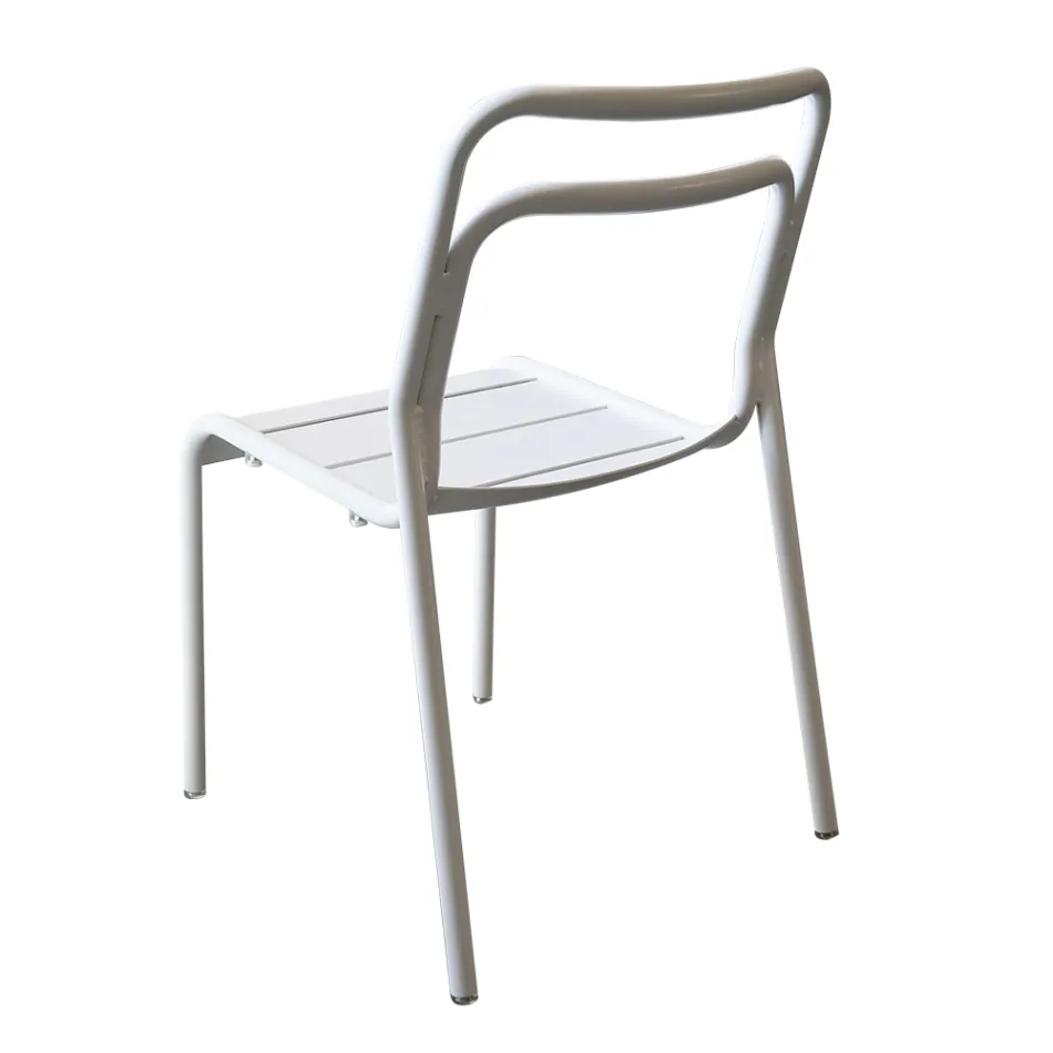 2 Indoor and Outdoor Chairs in 100% Recycled Aluminium in Different Colours - Drink Viadurini