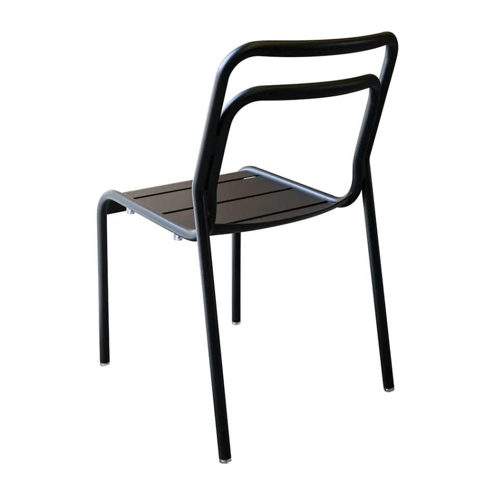 2 Indoor and Outdoor Chairs in 100% Recycled Aluminium in Different Colours - Drink Viadurini