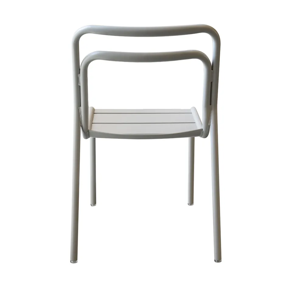 2 Indoor and Outdoor Chairs in 100% Recycled Aluminium in Different Colours - Drink Viadurini