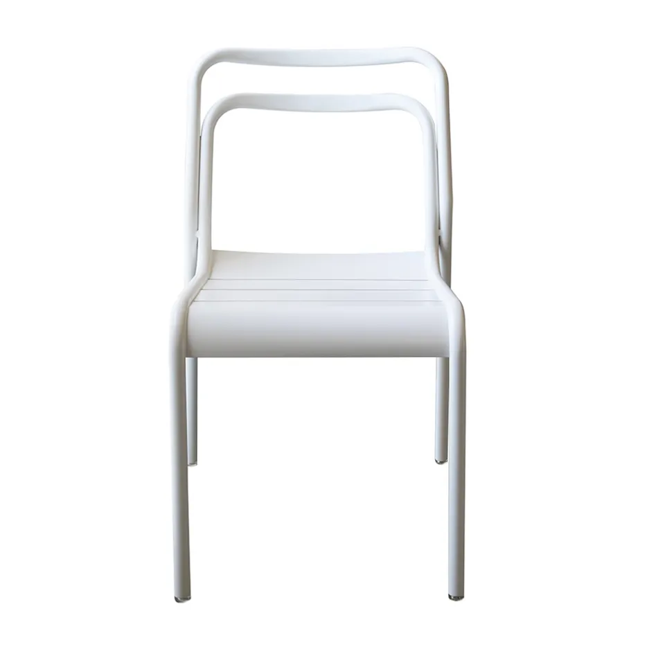 2 Indoor and Outdoor Chairs in 100% Recycled Aluminium in Different Colours - Drink Viadurini