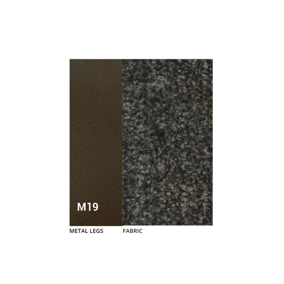 2 Indoor Chairs in Bronze Metal with Bliss Fabric Seat - Varen Viadurini