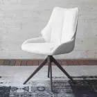 2 Indoor Chairs in Bronze Metal with Bliss Fabric Seat - Varen Viadurini