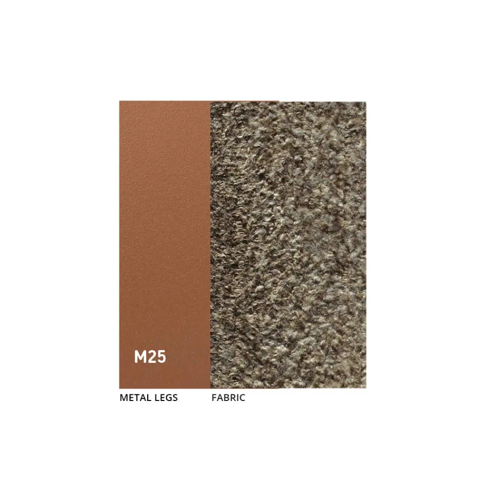 2 Indoor Chairs Made of Metal with Bliss Fabric Seat - Avenia Viadurini