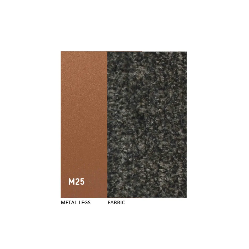 2 Indoor Chairs Made of Metal with Bliss Fabric Seat - Avenia Viadurini