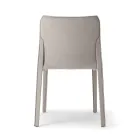 2 Stackable Chairs in Polypropylene, Fiberglass and Upholstered in Grey Wool - Cut Viadurini