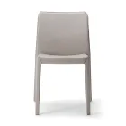 2 Stackable Chairs in Polypropylene, Fiberglass and Upholstered in Grey Wool - Cut Viadurini
