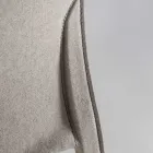 2 Stackable Chairs in Polypropylene, Fiberglass and Upholstered in Grey Wool - Cut Viadurini