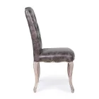 2 Dining Room Chairs with Upholstered and Upholstered Seat Homemotion - Mania Viadurini