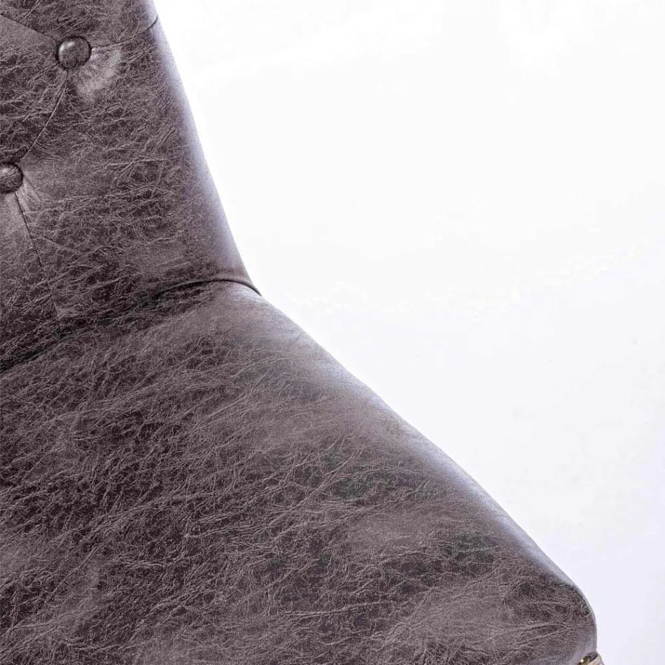 2 Dining Room Chairs with Upholstered and Upholstered Seat Homemotion - Mania Viadurini