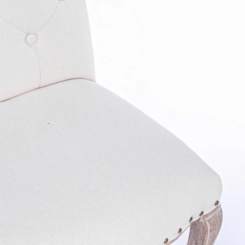 2 Dining Room Chairs with Upholstered and Upholstered Seat Homemotion - Mania Viadurini