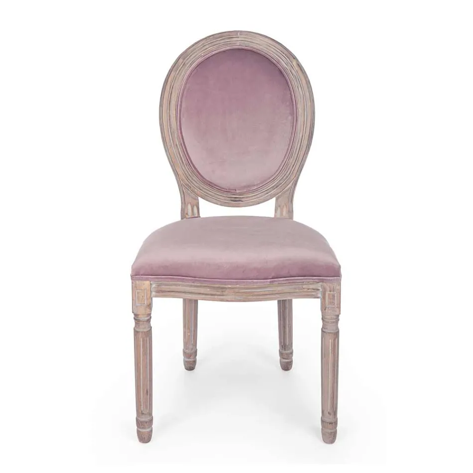 2 Classic Design Dining Room Chairs in Polyester Homemotion - Dalida Viadurini