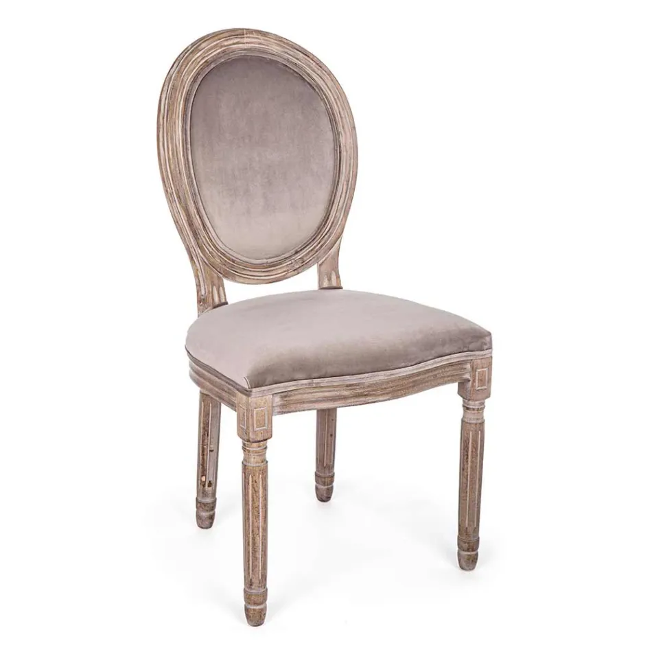 2 Classic Design Dining Room Chairs in Polyester Homemotion - Dalida Viadurini