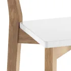 2 Lounge Stools in Solid Wood - Silver Viadurini