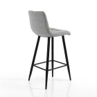 2 Lounge Stools in Fabric and Metal - Copper Viadurini