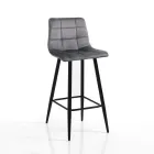 2 Lounge Stools in Fabric and Metal - Copper Viadurini