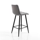 2 Lounge Stools in Fabric and Metal - Copper Viadurini