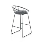 2 Padded Stools and Steel Structure in Different Finishes - Torio Viadurini