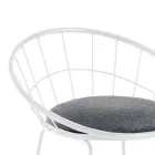 2 Padded Stools and Steel Structure Different Finishes - Torio Viadurini