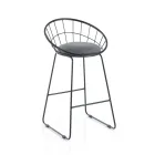 2 Padded Stools and Steel Structure in Different Finishes - Torio Viadurini