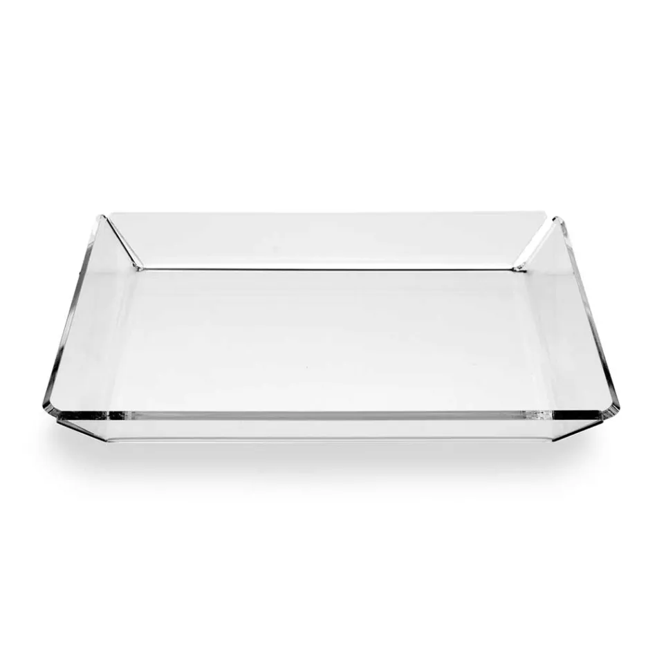 2 Modern Design Entrance Plexiglass Tray in Transparent Plexiglass - Tonio Viadurini