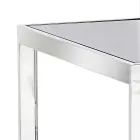 2 modern design coffee tables in steel with Bubbi glass top Viadurini