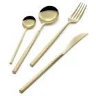 24 Polished Forged Steel Cutlery with Origami Made in Italy - Osaka Viadurini