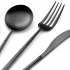 24 Cutlery in Polished Forged Steel of Different Finishes Made in Italy - Osaka Viadurini