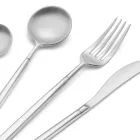 24 Cutlery in Polished Forged Steel of Different Finishes Made in Italy - Osaka Viadurini