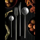 24 Cutlery in Polished Forged Steel of Different Finishes Made in Italy - Osaka Viadurini