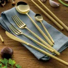 24 Cutlery in Polished Forged Steel of Different Finishes Made in Italy - Osaka Viadurini