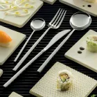 24 Cutlery in Polished Forged Steel of Different Finishes Made in Italy - Osaka Viadurini